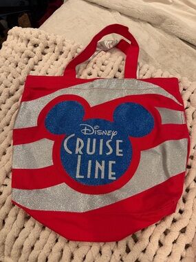 Disney Cruise Line Collectible Glitter Mickey Tote Bag Purse Rare